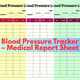 Blood Pressure Tracker Medical Report Sheet - Clean Healthcare Template for Patient Monitoring and Wellness Management 5