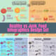 Healthy vs Junk Food Infographics Design Set - Clean, Engaging Visuals for Health Educators and Marketers 1