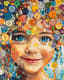 Child Collage Portrait with Colorful Buttons - Vibrant Mixed-Media Portrait Art for Personal and Creative Projects 2025 6