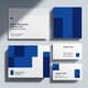 Modern Blue Squares Stationery Kit - Corporate Card Templates for Professional Branding and Business Identity 4