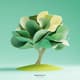 Stylized Green Tree Render - Artistic 3D Model for Designers and Visual Creators 1