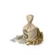 Money Bag Icon Render - Premium 3D Asset for Financial Visuals and Digital Design Projects 5