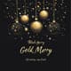 Black Gold Merry Christmas Greeting Card - Elegant Festive Holiday Invitation for Personal and Business Use 4