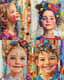 Child Collage Portrait with Colorful Buttons - Vibrant Mixed-Media Portrait Art for Personal and Creative Projects 2025 4