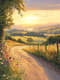 Country Lane Scene - Serene Rural Landscape Art for Tranquil Home and Office Decor 6