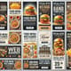 Food Menu Web Banner Templates - Restaurant Promo Collection - Versatile Multi-Platform Ad Designs for Engaging Food Marketing Campaigns 4