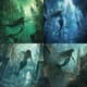 Abyssal Siren Luminous Deep Dweller Concept Art - Immersive Fantasy Character Design for Creators and Storytellers 1