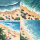 Old-School Pixel Beach Scene - Retro Pixel Art for Gaming Projects and Digital Creators 4