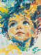 Bright Cheerful Abstract Child Portrait - Vibrant Contemporary Abstract Portrait Art for Creative Spaces and Personal Expression 6