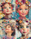 Child Collage Portrait with Colorful Buttons - Vibrant Mixed-Media Portrait Art for Personal and Creative Projects 2025 3