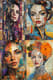 Mixed Media Abstract Female Portrait - Expressive Abstract Portrait Art for Creative Projects and Personal Branding 3