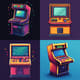 Retro Arcade Machine Pixel Icon - Vibrant Pixel Art Icon for Gamers and Digital Creators 4