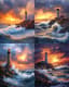 Coastal Lighthouse Scene - Serene Seascape Art for Tranquil Spaces and Creative Decor 3