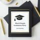 Black Gold Simple Graduation Party Invitation - Elegant Minimalist Graduation Card for Memorable Celebrations 1