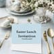 Easter Lunch Invitation Landscape - Elegant Spring-themed Invitation for Festive Gatherings and Personal Celebrations 6