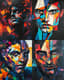 Dark Intense Abstract Male Portrait - Moody Abstract Portrait Art for Creative Projects and Personal Branding 4
