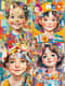 Child Collage Portrait with Cartoon Characters - Whimsical Portrait Art for Personal and Creative Projects 4