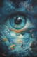 Giant Eye Emerging Surreal Artwork - Dreamlike Surrealist Painting for Artistic Expression and Visual Storytelling 6