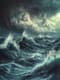 Stormy Seascape Scene - Dramatic Coastal Landscape Art for Creative Decor and Digital Projects 1