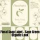 Floral Soap Label Sage Green Organic Look - Elegant Packaging Template for Natural Beauty Brands and Artisanal Products 6