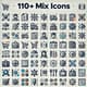 110+ Mix Icons - Versatile PixelGlyph Icon Set for Creative and Professional Projects 3