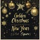 Golden Theme Christmas New Year Card - Elegant Square Holiday Invitation for Festive Celebrations and Warm Wishes 5