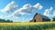 Rustic Barn Landscape - Timeless Rural Landscape Art for Serene Home and Office Decor 6