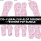 170+ Floral Flip-Flop Designs - Feminine PDF Bundle - Elegant Vector Graphics for Fashion Designers and Creative Projects 2025 3