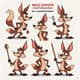 30+ Wile Coyote Bundle - Dynamic Vector Wildlife Illustrations for Creative Projects and Branding 4