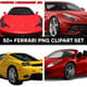 50+ Ferrari PNG Clipart Set - Premium Travel & Transportation Graphics for Designers and Marketers 5