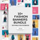 100+ Fashion Promo Banners Bundle - Editable BlueWave Ads Studio Facebook Templates for Stylish Brand Campaigns 5