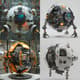 Orb-Tech Multi-Tool Repair Sphere Concept - Futuristic Mechanical Robotics Art for Designers and Creators 3
