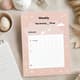Weekly Harmony Pink Minimalist Wellness Tracker - Serene Wellness Planner for Mindful Self-Care and Balanced Living 1