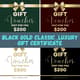 Black Gold Classic Luxury Gift Certificate - Elegant Virtual Certificate Design for Premium Branding and Special Occasions 6