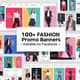100+ Fashion Promo Banners Bundle - Editable BlueWave Ads Studio Facebook Templates for Stylish Brand Campaigns 1