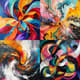 Kinetic Abstract Swirling Energetic Forms - Dynamic Abstract Art for Creative Spaces and Visual Impact 4