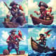 Pirate Captain with Tricorn Hat Pixel - Vibrant Pixel Art Character for Game Designers and Digital Creators 1
