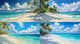 Palm-Fringed Beach - Vibrant Tropical Landscape Art for Relaxing and Inspiring Spaces 3