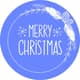 Minimalist Merry Christmas Label - Blue & White - Sleek Seasonal Label Templates for Professional Branding & Festive Packaging 3