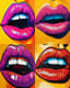 Pop Art Close-Up Stylized Lips Comic Style - Vibrant Pop Art Wall Decor for Bold Interior Statements 3