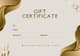 Gold Brown Mid-Century Minimalist Voucher - Stylish Virtual Certificate for Professional Recognition and Digital Awards 1