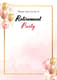 Gold and Pink Modern Retirement Party Invitation - Elegant Celebration Invite for Milestone Memories and Personal Touch 5
