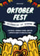 Blue Organic Oktoberfest Beer Festival Invitation - Elegant Food-Themed Event Invite for Modern Celebrations and Breweries 3