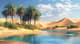 Peaceful Desert Scene - Serene Landscape Art for Tranquil Home and Office Decor 1