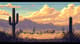 Desert Scene with Dunes & Cacti Pixel - Vibrant Pixel Art Landscape for Creative Projects and Game Design 6