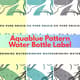Aquablue Pattern Water Bottle Label - Professional Food & Drink Packaging Template for Commercial Branding 5