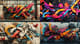 Vibrant Wild Style Mural - Dynamic Urban Graffiti Art for Creative Spaces and Street Culture Enthusiasts 6