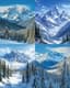 Snow-Capped Majesty - Serene Winter Landscape Art for Tranquil Spaces and Seasonal Decor 6