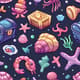 100 Deep Sea Discovery Patterns - Aqua Marine Sea-Inspired Seamless Designs for Creators and Brands 5