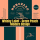 Whisky Label Green Peach Modern Design - Premium Retail Shipping Label Templates for Commercial Branding 1